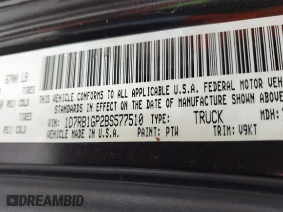 ✅ 2011 Ram 1500 SLT • VIN: 1D7RB1GP2BS577510 • Lot: 42656805. Listed on IAAI with 228,066 mi. Free auction sales archive from the USA and detailed vehicle history report at DreamBid. Image 9.
