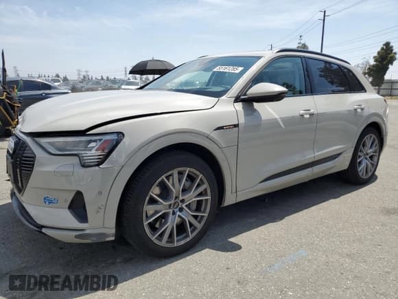 ✅ 2021 Audi e-tron Prestige • VIN: WA1VAAGE9MB024067 • Lot: 55161285. Listed on Copart with 55,806 mi. Free auction sales archive from the USA and detailed vehicle history report at DreamBid. Image 1.