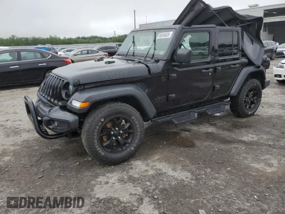 ✅ 2021 Jeep Wrangler Unlimited Willys Sport • VIN: 1C4HJXDN1MW679133 • Lot: 58345635. Listed on Copart with 62,375 mi. Free auction sales archive from the USA and detailed vehicle history report at DreamBid. Image 1.