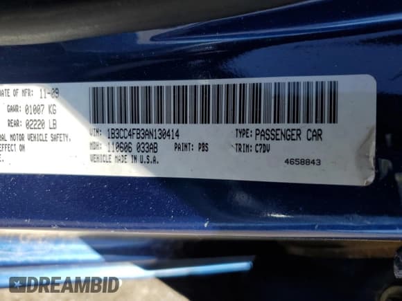 ✅ 2010 Dodge Avenger SXT • VIN: 1B3CC4FB3AN130414 • Лот: 76655504. Опубликован ранее на Copart с пробегом Не указан. Бесплатный доступ к архиву аукционных продаж из США и подробный отчёт об истории автомобиля на DreamBid. Изображение 12.