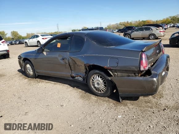✅ 2002 Chevrolet Monte Carlo LS • VIN: 2G1WW12E029350835 • Lot: 89907335. Listed on Copart with 273,246 mi. Free auction sales archive from the USA and detailed vehicle history report at DreamBid. Image 2.