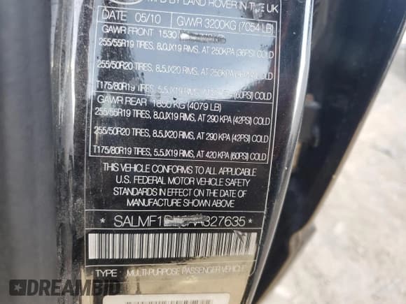 ✅ 2010 Land Rover Range Rover HSE Lux • VIN: SALMF1D40AA327635 • Lot: 91529335. Wystawiony na Copart z przebiegiem 185 714 mil. Bezpłatny archiwum sprzedaży aukcyjnych z USA i szczegółowy raport historii pojazdu na DreamBid. Zdjęcie 13.