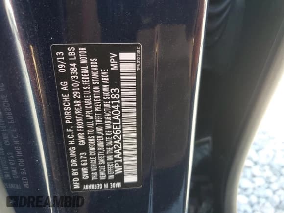 ✅ 2014 Porsche Cayenne • VIN: WP1AA2A26ELA04183 • Лот: 82727605. Опубликован ранее на Copart с пробегом 116 227 миль. Бесплатный доступ к архиву аукционных продаж из США и подробный отчёт об истории автомобиля на DreamBid. Изображение 13.