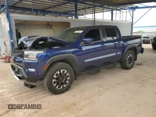 2022 Nissan Frontier Pro-4X with VIN 1N6ED1EK6NN675417, listed as a Copart auction lot 65294555 with 58,384 mi miles and Salvage title. Bid and sale history available at DreamBid. Image 1.