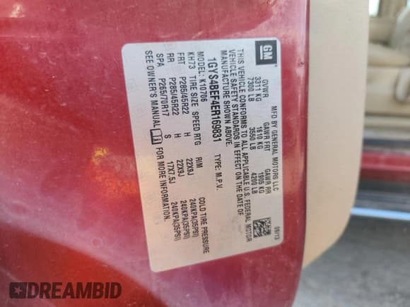 ✅ 2014 Cadillac Escalade Luxury • VIN: 1GYS4BEF4ER169831 • Lot: 91374735. Listed on Copart with 114,343 mi. Free auction sales archive from the USA and detailed vehicle history report at DreamBid. Image 13.