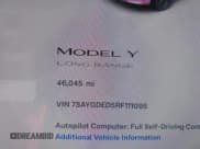 ✅ 2024 Tesla Model Y • VIN: 7SAYGDED5RF111095 • Lot: 43529040. Wystawiony na IAAI z przebiegiem 46 045 mil. Bezpłatny archiwum sprzedaży aukcyjnych z USA i szczegółowy raport historii pojazdu na DreamBid. Zdjęcie 15.