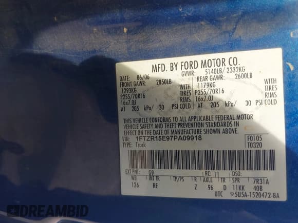 ✅ 2007 Ford Ranger XL • VIN: 1FTZR15E97PA09918 • Lot: 43770572. Wystawiony na IAAI z przebiegiem 210 842 mil. Bezpłatny archiwum sprzedaży aukcyjnych z USA i szczegółowy raport historii pojazdu na DreamBid. Zdjęcie 9.