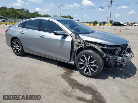 2024 Chevrolet Malibu RS with VIN 1G1ZG5ST8RF247437, listed as a Copart auction lot 68859045 with 7,339 mi miles and Salvage title. Bid and sale history available at DreamBid. Image 4.