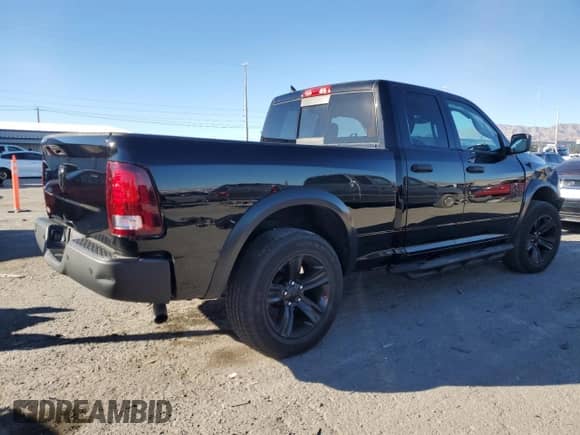 2021 Ram 1500 Warlock z VIN 1C6RR6GGXMS515480, wystawiony jako Copart lot #48503265 z przebiegiem 46 887 mil mil oraz Szkoda całkowita • Salvage title. Historia ofert i sprzedaży dostępna na DreamBid. Obrazek 3.