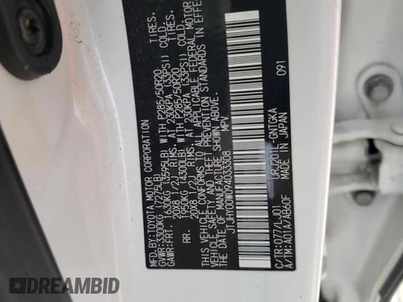 ✅ 2009 Lexus LX 570 • VIN: JTJHY00W094033308 • Lot: 45349515. Wystawiony na Copart z przebiegiem 122 922 mil. Bezpłatny archiwum sprzedaży aukcyjnych z USA i szczegółowy raport historii pojazdu na DreamBid. Zdjęcie 13.