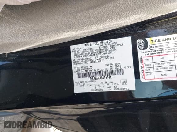 ✅ 2011 Ford Mustang V6 • VIN: 1ZVBP8AMXB5154447 • Lot: 42723044. Listed on IAAI with 100,061 mi. Free auction sales archive from the USA and detailed vehicle history report at DreamBid. Image 9.