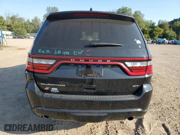 2024 Dodge Durango GT Plus with VIN 1C4RDJDG5RC207567, listed as a Copart auction lot 80162505 with 22,418 mi miles and Salvage title. Bid and sale history available at DreamBid. Image 6.