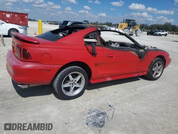 ✅ 1997 Ford Mustang Cobra • VIN: 1FALP47V8VF187337 • Lot: 46804405. Listed on Copart with Not provided. Free auction sales archive from the USA and detailed vehicle history report at DreamBid. Image 3.