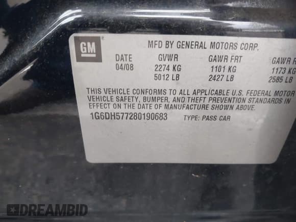 ✅ 2008 Cadillac CTS AWD • VIN: 1G6DH577280190683 • Лот: 42846744. Опубликован ранее на IAAI с пробегом 130 870 миль. Бесплатный доступ к архиву аукционных продаж из США и подробный отчёт об истории автомобиля на DreamBid. Изображение 9.