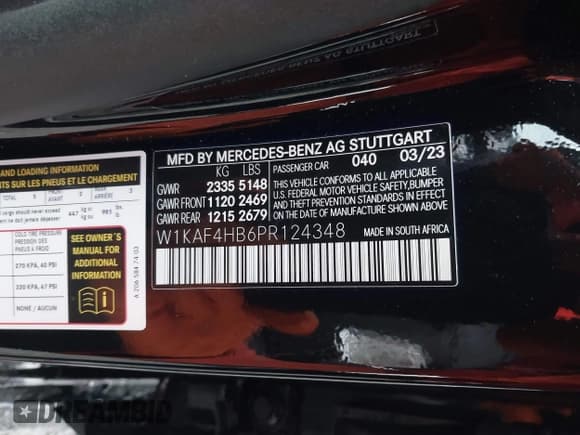 ✅ 2023 Mercedes-Benz C 300 • VIN: W1KAF4HB6PR124348 • Lot: 43638749. Wystawiony na IAAI z przebiegiem 29 099 mil. Bezpłatny archiwum sprzedaży aukcyjnych z USA i szczegółowy raport historii pojazdu na DreamBid. Zdjęcie 9.