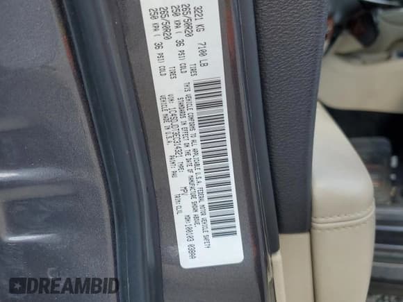 ✅ 2014 Dodge Durango Limited • VIN: 1C4SDJDT3EC314321 • Лот: 71001985. Опубликован ранее на Copart с пробегом 125 496 миль. Бесплатный доступ к архиву аукционных продаж из США и подробный отчёт об истории автомобиля на DreamBid. Изображение 12.