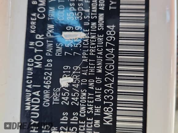 2016 Hyundai Tucson Sport с VIN KM8J33A2XGU047984, выставлен на аукционе Copart как лот 86465135 с пробегом 153 835 миль миль и Списание • Salvage title. История ставок и продаж доступна на DreamBid. Изображение 14.