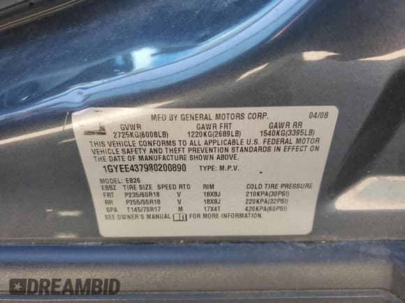 ✅ 2008 Cadillac SRX AWD • VIN: 1GYEE437980200890 • Lot: 70267485. Wystawiony na Copart z przebiegiem 167 460 mil. Bezpłatny archiwum sprzedaży aukcyjnych z USA i szczegółowy raport historii pojazdu na DreamBid. Zdjęcie 13.