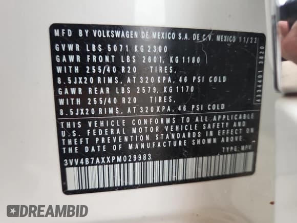 ✅ 2023 Volkswagen Tiguan SEL R-Line • VIN: 3VV4B7AXXPM029983 • Лот: 84759205. Опубликован ранее на Copart с пробегом 23 925 миль. Бесплатный доступ к архиву аукционных продаж из США и подробный отчёт об истории автомобиля на DreamBid. Изображение 12.