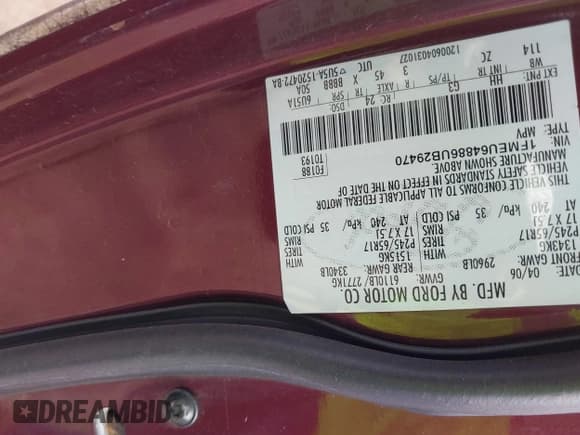 ✅ 2006 Ford Explorer Eddie Bauer • VIN: 1FMEU64886UB29470 • Лот: 41820521. Опубликован ранее на IAAI с пробегом 241 002 миль. Бесплатный доступ к архиву аукционных продаж из США и подробный отчёт об истории автомобиля на DreamBid. Изображение 9.