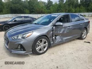 2018 Hyundai Sonata SEL with VIN 5NPE34AF5JH660109, listed as a Copart auction lot 85190195 with 104,120 mi miles and Salvage title. Bid and sale history available at DreamBid. Image 1.