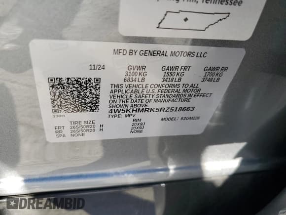 ✅ 2024 Acura ZDX w/A-Spec Package • VIN: 4W5KHMRK5RZ518663 • Lot: 81498925. Wystawiony na Copart z przebiegiem 3 641 mil. Bezpłatny archiwum sprzedaży aukcyjnych z USA i szczegółowy raport historii pojazdu na DreamBid. Zdjęcie 14.