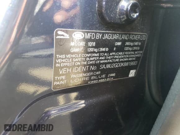 ✅ 2019 Jaguar XJ Portfolio • VIN: SAJWJ2GD0K8W19683 • Lot: 71198394. Listed on Copart with 43,827 mi. Free auction sales archive from the USA and detailed vehicle history report at DreamBid. Image 12.