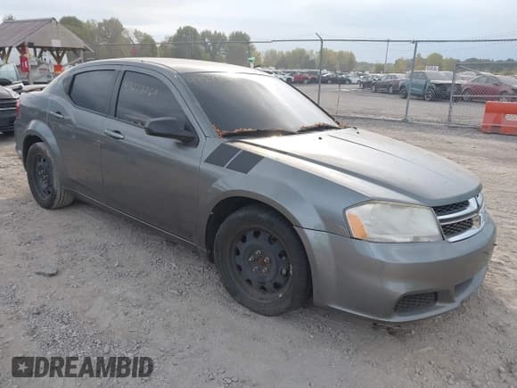 ✅ 2013 Dodge Avenger SE • VIN: 1C3CDZAB6DN594287 • Lot: 43278069. Listed on IAAI with 145,284 mi. Free auction sales archive from the USA and detailed vehicle history report at DreamBid. Image 1.