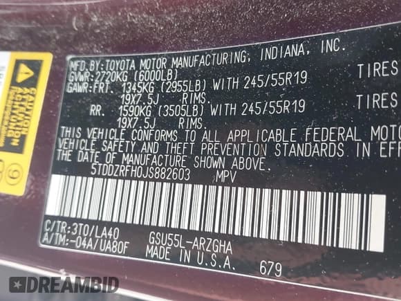 ✅ 2018 Toyota Highlander Limited • VIN: 5TDDZRFH0JS882603 • Lot: 42149163. Wystawiony na IAAI z przebiegiem 137 240 mil. Bezpłatny archiwum sprzedaży aukcyjnych z USA i szczegółowy raport historii pojazdu na DreamBid. Zdjęcie 9.