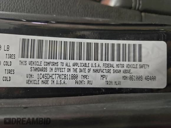 ✅ 2019 Dodge Durango R/T • VIN: 1C4SDHCT7KC811880 • Lot: 95755505. Wystawiony na Copart z przebiegiem 129 071 mil. Bezpłatny archiwum sprzedaży aukcyjnych z USA i szczegółowy raport historii pojazdu na DreamBid. Zdjęcie 10.