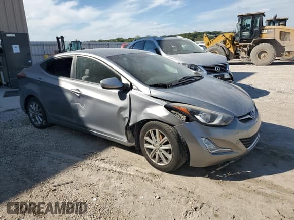 ✅ 2015 Hyundai Elantra SE • VIN: KMHDH4AE2FU321126 • Lot: 84271635. Listed on Copart with 166,216 mi. Free auction sales archive from the USA and detailed vehicle history report at DreamBid. Image 4.