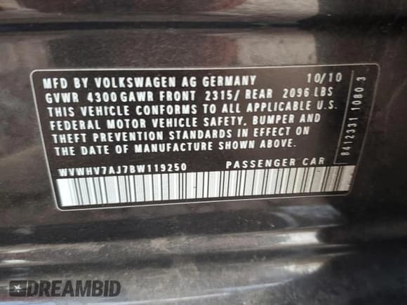 ✅ 2011 Volkswagen Golf GTI Autobahn • VIN: WVWHV7AJ7BW119250 • Lot: 53760355. Wystawiony na Copart z przebiegiem 182 079 mil. Bezpłatny archiwum sprzedaży aukcyjnych z USA i szczegółowy raport historii pojazdu na DreamBid. Zdjęcie 12.