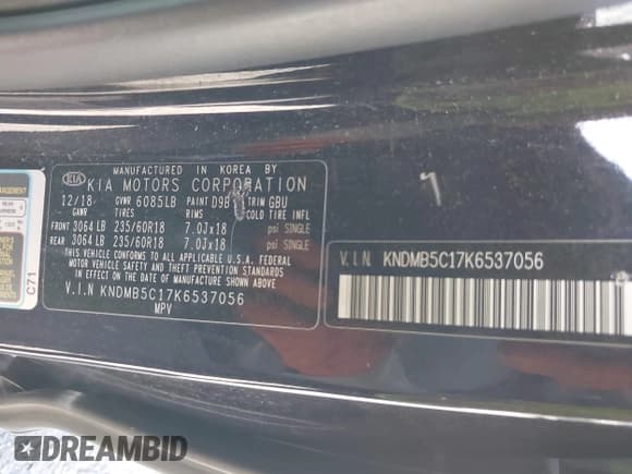 ✅ 2019 Kia Sedona EX • VIN: KNDMB5C17K6537056 • Лот: 43444481. Опубликован ранее на IAAI с пробегом 85 751 миль. Бесплатный доступ к архиву аукционных продаж из США и подробный отчёт об истории автомобиля на DreamBid. Изображение 9.