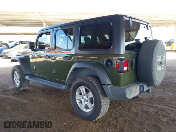 ✅ 2022 Jeep Wrangler Unlimited Sport S • VIN: 1C4HJXDG1NW132866 • Lot: 43436459. Listed on IAAI with 56,107 mi. Free auction sales archive from the USA and detailed vehicle history report at DreamBid. Image 3.
