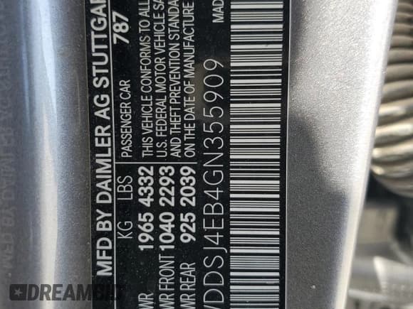 ✅ 2016 Mercedes-Benz CLA 250 • VIN: WDDSJ4EB4GN355909 • Lot: 85710495. Listed on Copart with 100,144 mi. Free auction sales archive from the USA and detailed vehicle history report at DreamBid. Image 13.