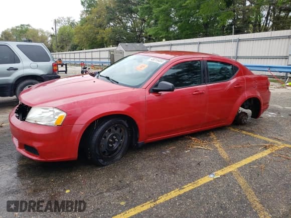 ✅ 2014 Dodge Avenger SE • VIN: 1C3CDZAB0EN107151 • Лот: 43539025. Опубликован ранее на Copart с пробегом 238 790 миль. Бесплатный доступ к архиву аукционных продаж из США и подробный отчёт об истории автомобиля на DreamBid. Изображение 1.