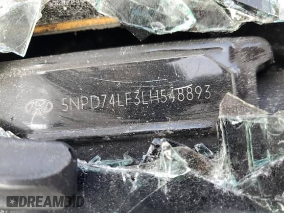 2020 Hyundai Elantra SE with VIN 5NPD74LF3LH548893, listed as a Copart auction lot 90082315 with Not provided miles and Non repairable. Bid and sale history available at DreamBid. Image 12.