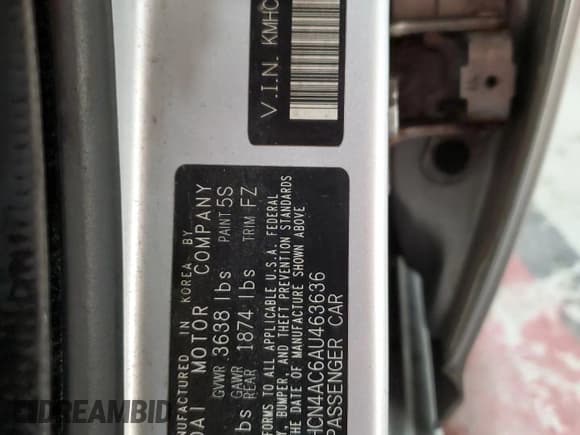 ✅ 2010 Hyundai Accent GLS • VIN: KMHCN4AC6AU463636 • Lot: 82680705. Wystawiony na Copart z przebiegiem 90 260 mil. Bezpłatny archiwum sprzedaży aukcyjnych z USA i szczegółowy raport historii pojazdu na DreamBid. Zdjęcie 12.