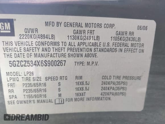 ✅ 2006 Saturn VUE • VIN: 5GZCZ534X6S900267 • Lot: 42439762. Wystawiony na IAAI z przebiegiem 170 198 mil. Bezpłatny archiwum sprzedaży aukcyjnych z USA i szczegółowy raport historii pojazdu na DreamBid. Zdjęcie 9.