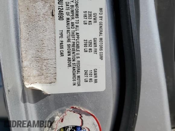 ✅ 2003 Cadillac DeVille DHS • VIN: 1G6KE54Y13U124690 • Lot: 73757984. Listed on Copart with 101,286 mi. Free auction sales archive from the USA and detailed vehicle history report at DreamBid. Image 12.