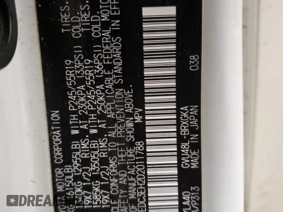 ✅ 2013 Toyota Highlander Limited • VIN: JTEDC3EH2D2011788 • Lot: 86622914. Listed on Copart with Not provided. Free auction sales archive from the USA and detailed vehicle history report at DreamBid. Image 14.