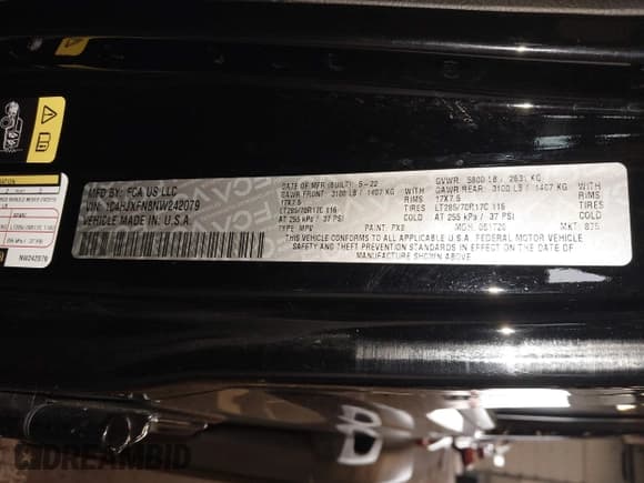 ✅ 2022 Jeep Wrangler Unlimited Rubicon • VIN: 1C4HJXFN8NW242079 • Lot: 41889541. Listed on IAAI with 36,944 mi. Free auction sales archive from the USA and detailed vehicle history report at DreamBid. Image 9.