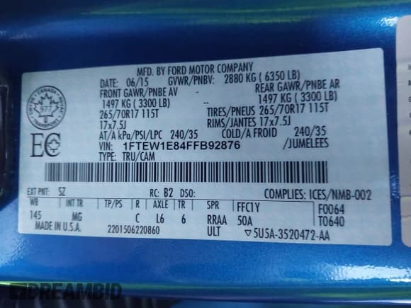 ✅ 2015 Ford F-150 XLT • VIN: 1FTEW1E84FFB92876 • Лот: 43866256. Опубликован ранее на IAAI с пробегом 136 108 миль. Бесплатный доступ к архиву аукционных продаж из США и подробный отчёт об истории автомобиля на DreamBid. Изображение 9.