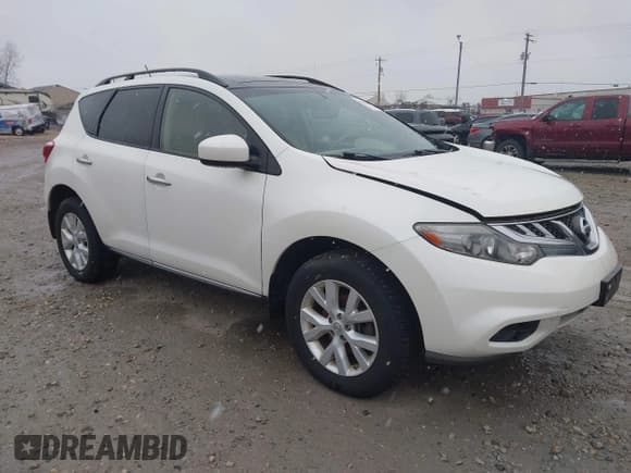 ✅ 2012 Nissan Murano S • VIN: JN8AZ1MW4CW231147 • Lot: 43718260. Listed on IAAI with 215,527 mi. Free auction sales archive from the USA and detailed vehicle history report at DreamBid. Image 1.
