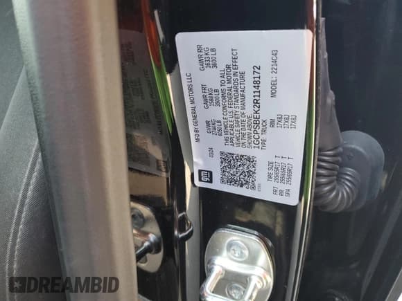 ✅ 2024 Chevrolet Colorado 2WD Work Truck • VIN: 1GCPSBEK2R1148172 • Lot: 64080865. Listed on Copart with 12,853 mi. Free auction sales archive from the USA and detailed vehicle history report at DreamBid. Image 12.