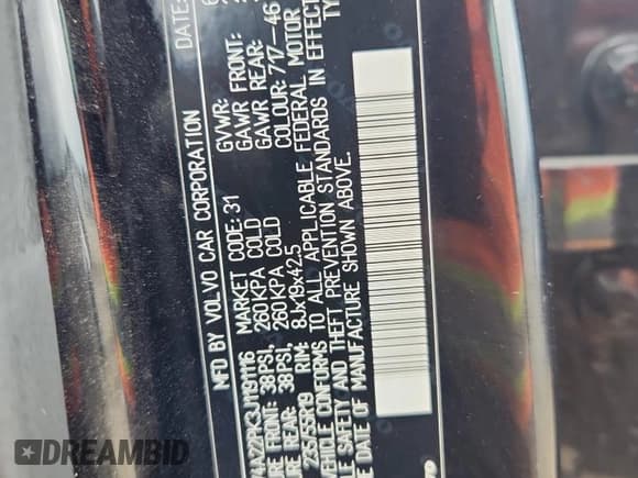 ✅ 2018 Volvo XC90 Momentum • VIN: YV4A22PK3J1191116 • Lot: 81666135. Listed on Copart with 187,228 mi. Free auction sales archive from the USA and detailed vehicle history report at DreamBid. Image 12.