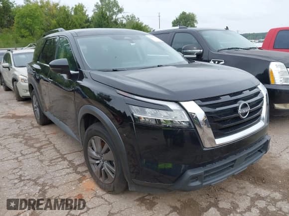 ✅ 2022 Nissan Pathfinder SV • VIN: 5N1DR3BA9NC227963 • Lot: 43158301. Listed on IAAI with 153,497 mi. Free auction sales archive from the USA and detailed vehicle history report at DreamBid. Image 1.