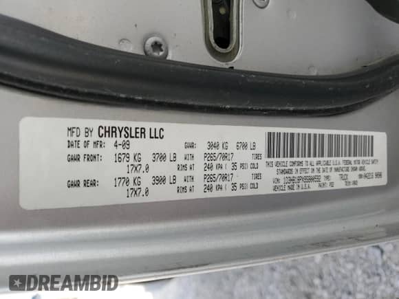 2009 Dodge 1500 SLT with VIN 1D3HB18PX9S800592, listed as a Copart auction lot 78406174 with 222,681 mi miles and Clean title. Bid and sale history available at DreamBid. Image 12.