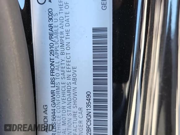 ✅ 2016 Audi S7 • VIN: WAUW2BFC9GN135490 • Лот: 91205115. Опубликован ранее на Copart с пробегом 113 980 миль. Бесплатный доступ к архиву аукционных продаж из США и подробный отчёт об истории автомобиля на DreamBid. Изображение 13.