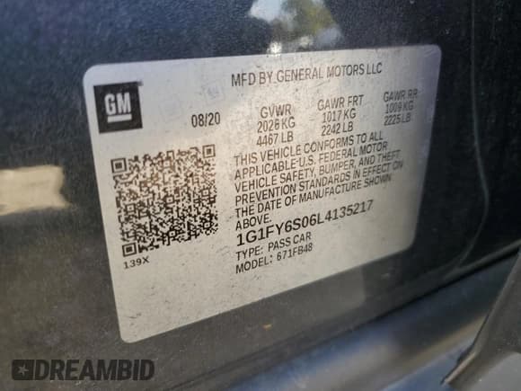 ✅ 2020 Chevrolet Bolt EV LT • VIN: 1G1FY6S06L4135217 • Lot: 73659764. Wystawiony na Copart z przebiegiem Nie podano. Bezpłatny archiwum sprzedaży aukcyjnych z USA i szczegółowy raport historii pojazdu na DreamBid. Zdjęcie 10.